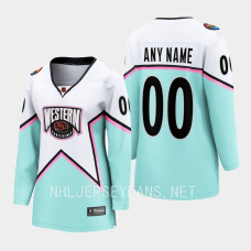 NHL Custom #00 White 2023 All-Star Game Western Conference Jersey Women