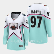 Edmonton Oilers Connor McDavid #97 White 2023 NHL All-Star Western Conference Jersey Women