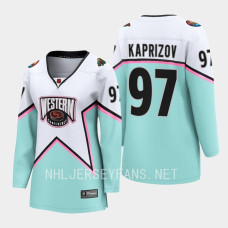 Minnesota Wild Kirill Kaprizov #97 White 2023 NHL All-Star Western Conference Jersey Women