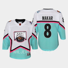 Youth Colorado Avalanche Cale Makar #8 2023 NHL All-Star Western Conference Premier Jersey White