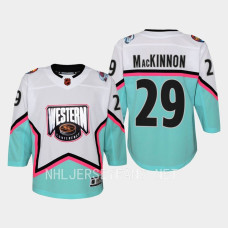 Youth Colorado Avalanche Nathan MacKinnon #29 2023 NHL All-Star Western Conference Premier Jersey White