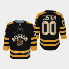 Custom Boston Bruins 2023 Winter Classic Premier Youth Jersey Black