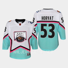 Youth Vancouver Canucks Bo Horvat #53 2023 NHL All-Star Western Conference Premier Jersey White