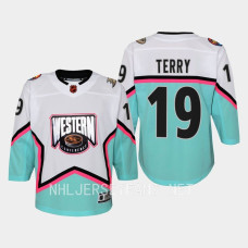 Youth Anaheim Ducks Troy Terry #19 2023 NHL All-Star Western Conference Premier Jersey White