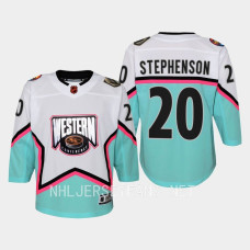 Chandler Stephenson Vegas Golden Knights NHL All-Star Western Conference Youth Jersey White With 2023 Stanley Cup Patch