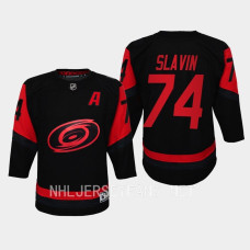 Jaccob Slavin Carolina Hurricanes 2023 NHL Stadium Series Player Youth Jersey Black