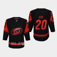 Youth Carolina Hurricanes Sebastian Aho #20 2023 NHL Stadium Series Player Jersey Black