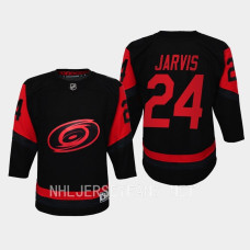 Seth Jarvis Carolina Hurricanes 2023 NHL Stadium Series Player Youth Jersey Black