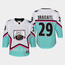 Youth Edmonton Oilers Leon Draisaitl #29 2023 NHL All-Star Western Conference Premier Jersey White