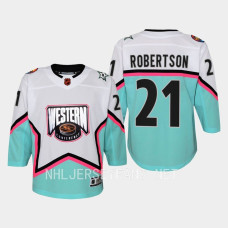 Youth Dallas Stars Jason Robertson #21 2023 NHL All-Star Western Conference Premier Jersey White