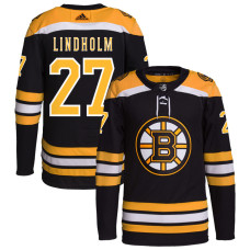 Men's Boston Bruins Lindholm,Hampus - 27 Black Home Primegreen Replica Jersey