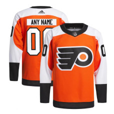 Men's CUSTOM Philadelphia Flyers Orange Home Premier Breakaway Replica Jersey