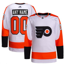 Men's CUSTOM Philadelphia Flyers White Away Premier Breakaway Authentic Jersey