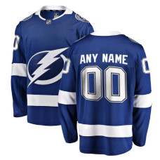 Men's CUSTOM Tampa Bay Lightning Blue Home Breakaway Authentic Jersey