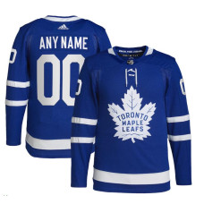 Men's CUSTOM Toronto Maple Leafs Royal Home Primegreen Replica Jersey