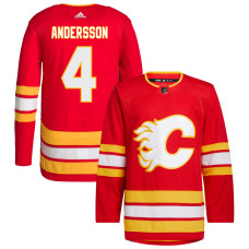 Men's Calgary Flames Andersson,Rasmus - 4 Red Home Primegreen Replica Jersey