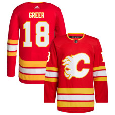 Men's Calgary Flames Greer,A.J. - 18 Red Home Primegreen Authentic Jersey