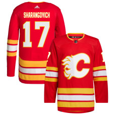 Men's Calgary Flames Sharangovich,Yegor - 17 Red Home Primegreen Authentic Jersey