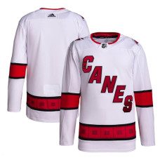 Men's Carolina Hurricanes Burns,Brent - 8 Branded White Away Breakaway Authentic Jersey