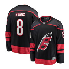 Youth Carolina Hurricanes Burns,Brent - 8 Branded Black Home Breakaway Replica Jersey