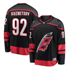 Men's Carolina Hurricanes Kuznetsov,Evgeny - 92 Branded Black Home Breakaway Authentic Jersey