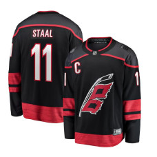 Men's Carolina Hurricanes Staal,Jordan - 11 Branded Black Home Breakaway Authentic Jersey