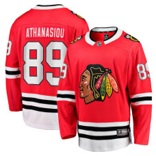 Youth Chicago Blackhawks Athanasiou,Andreas - 89 Red Home Primegreen Replica Jersey