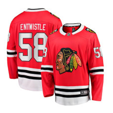 Youth Chicago Blackhawks Entwistle,MacKenzie - 58 Red Home Primegreen Replica Jersey