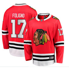 Men's Chicago Blackhawks Foligno,Nick - 17 Red Home Primegreen Authentic Jersey