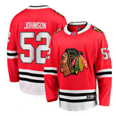 Men's Chicago Blackhawks Johnson,Reese - 52 Red Home Primegreen Authentic Jersey