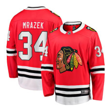 Youth Chicago Blackhawks Mrazek,Petr - 34 Red Home Primegreen Replica Jersey