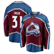 Youth Colorado Avalanche Holm-Arvid - 31 Maroon Home Breakaway Authentic Jersey