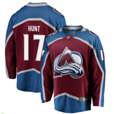 Youth Colorado Avalanche Hunt-Brad - 17 Maroon Home Breakaway Replica Jersey