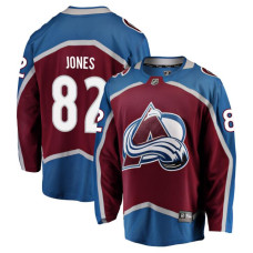 Youth Colorado Avalanche Jones-Caleb - 82 Maroon Home Breakaway Authentic Jersey