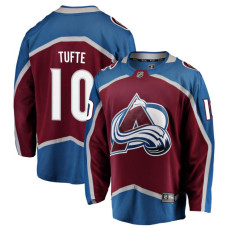 Youth Colorado Avalanche Tufte-Riley - 10 Maroon Home Breakaway Authentic Jersey