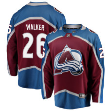 Youth Colorado Avalanche Walker-Sean - 26 Maroon Home Breakaway Replica Jersey