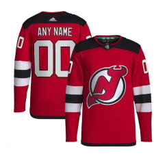 Men's Custom New Jersey Devils Red Home Breakaway Authentic Jersey