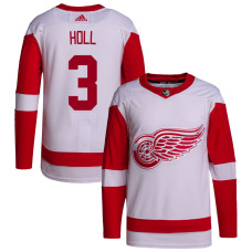 Youth Detroit Red Wings Holl,Justin - 3 White Away Breakaway Authentic Jersey