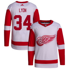 Youth Detroit Red Wings Lyon,Alex - 34 White Away Breakaway Replica Jersey