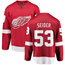 Youth Detroit Red Wings Seider,Moritz - 53 Red Home Breakaway Replica Jersey