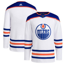 Men's Edmonton Oilers Hyman,Zach - 18 White Away Breakaway Replica Jersey