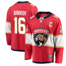 Men's Florida Panthers Barkov,Aleksander - 16 Red Home Breakaway Replica Jersey with 2024 Stanley Cup Champions patch