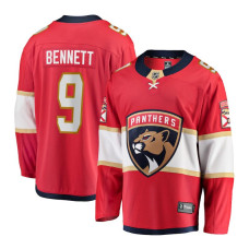 Men's Florida Panthers Bennett,Sam - 9 Red Home Breakaway Authentic Jersey with 2024 Stanley Cup Champions patch