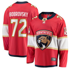 Youth Florida Panthers Bobrovsky,Sergei - 72 Red Home Breakaway Authentic Jersey with 2024 Stanley Cup Champions patch