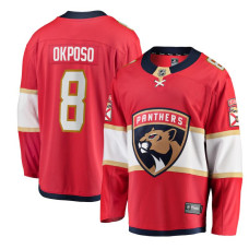 Youth Florida Panthers Okposo,Kyle - 8 Red Home Breakaway Authentic Jersey with 2024 Stanley Cup Champions patch