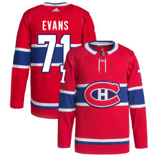 Men's Montreal Canadiens Evans,Jake - 71 Red Home Primegreen Authentic Jersey