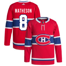 Men's Montreal Canadiens Matheson,Mike - 8 Red Home Primegreen Authentic Jersey