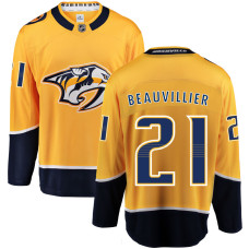 Men's Nashville Predators Beauvillier,Anthony - 21 Gold Home Breakaway Authentic Jersey