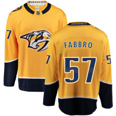 Men's Nashville Predators Fabbro,Dante - 57 Gold Home Breakaway Replica Jersey