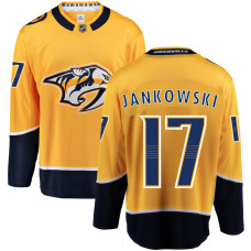 Men's Nashville Predators Jankowski,Mark - 17 Gold Home Breakaway Replica Jersey